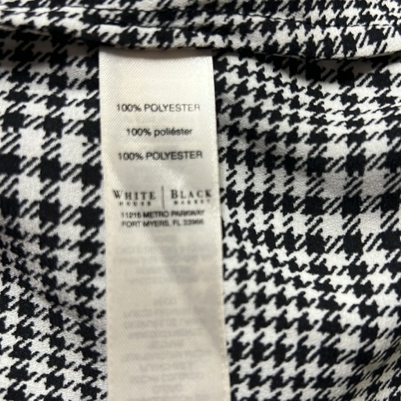 WHBM Houndstooth Blouse Black And White - Picture 3 of 7